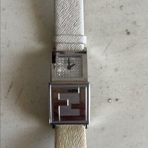 Fendi Silver and Cream Woman’s Watch